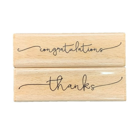 UPC: 0191518159806 | Thanks & Congrats Wood Stamp Set by Recollections™