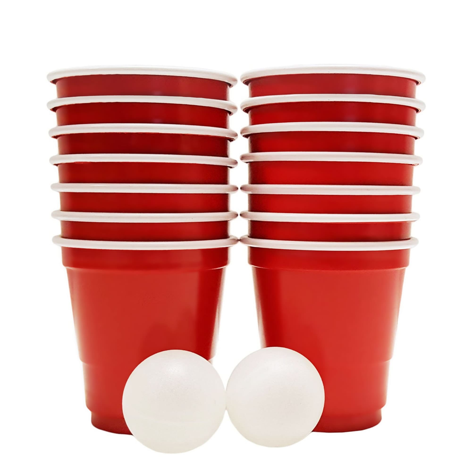 Professional Beer Pong Set 22 Hard Plastic Cups 4 Balls Drinking Party Game Gift 