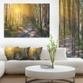 thumbnail image 1 of Thick Forest with Yellow Sun Rays - Landscape Photography Canvas Print, 1 of 3