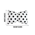 thumbnail image 2 of Velvet Bow Lumbar Throw Pillow 50x33cm – Polka Dot Decorative Cushion for Couch, Bed or Sofa, Soft Rectangular Pillow for Living Room and Nursery Decor, 2 of 5