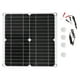 thumbnail image 1 of Kit de panel solar, módulo de cargador solar de silicio monocristalino flexible de 40 W 18 V con cable de clip, 1 of 14