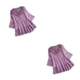 thumbnail image 1 of Camisa Jumpingount de moda para mujer Blusa vintage con cuello en V ocio diario Playa púrpura XXXL, 1 of 6