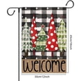 thumbnail image 4 of Christmas Tree Garden Flags 12.5x18 Double Sided Welcome Yard Flag Buffalo Plaid Burlap Farmhouse Decorative Flags for Outside Outdoor Lawn Rustic Xmas Decoration, 4 of 6