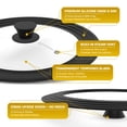 thumbnail image 3 of LORESO Silicone Glass Lid Black Pack of Two - Universal Silicone Glass Lid for Pots Pans & Skillet 8 to 11 Inches, Tempered Glass Lid with Steam Vent, Food Safe Silicone, 3 of 8