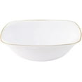 thumbnail image 2 of (240 PACK) EcoQuality 16 oz White Plastic Square Bowls with Gold Rim - Disposable Plastic Soup Bowls, Heavy Duty Plastic Salad Bowls, Dessert Bowl for Baby Showers, Weddings, Birthday Party, 2 of 3