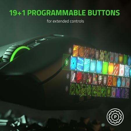 Razer - Naga Pro Wireless Optical with Interchangeable Side Plates in  2, 6, 12 Button Configurations Gaming Mouse - Black