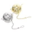 thumbnail image 3 of 2Pcs Stainless Steel Tea Strainer Loose Leaf Tea Steeper Portable Tea Infuser for Home Office, 3 of 8