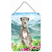 Mountain Flowers Irish Wolfhound Wall or Door Hanging Prints