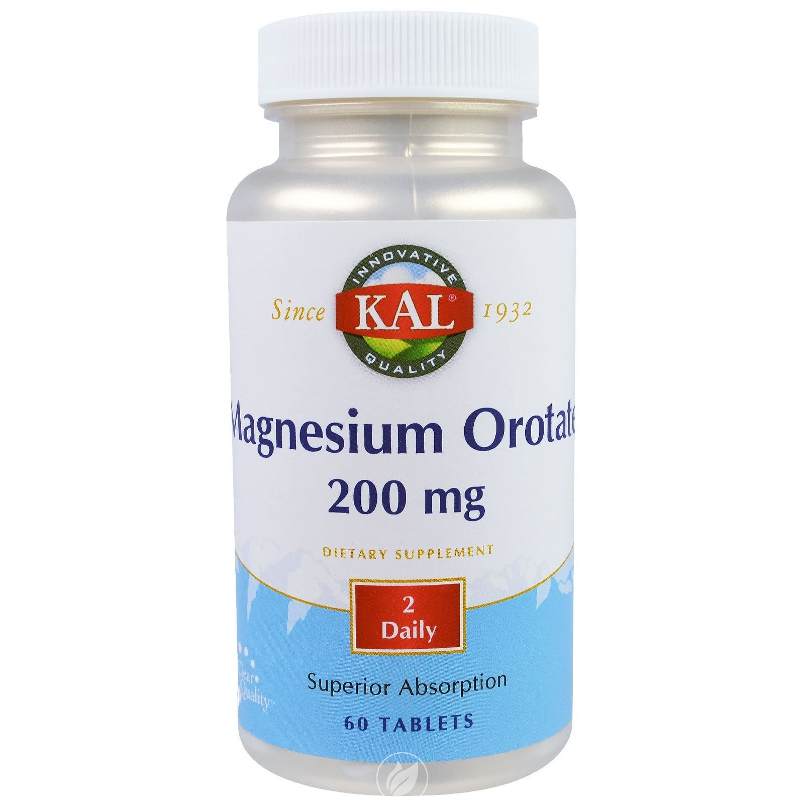 KAL Magnesium Orotate 200 mg For Nerve, Muscle, Heart, Relaxation