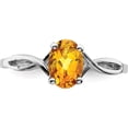 thumbnail image 5 of 14K White Gold 7X5mm Oval Citrine Ring (Size 6) Made In United States y2198ci, 5 of 5