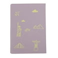thumbnail image 4 of Unique Bargains 1 Pc Passport Holder Durable Eiffel Tower Airplane Document Holder for Travel Macaron Purple, 4 of 5