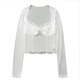thumbnail image 5 of Parte Superior De La Cosecha Top corto de encaje de verano Casual Ladies Exposed Navel Top Fashion Club Wear (Blanco L) Cgtredaw Para estrenar, 5 of 9