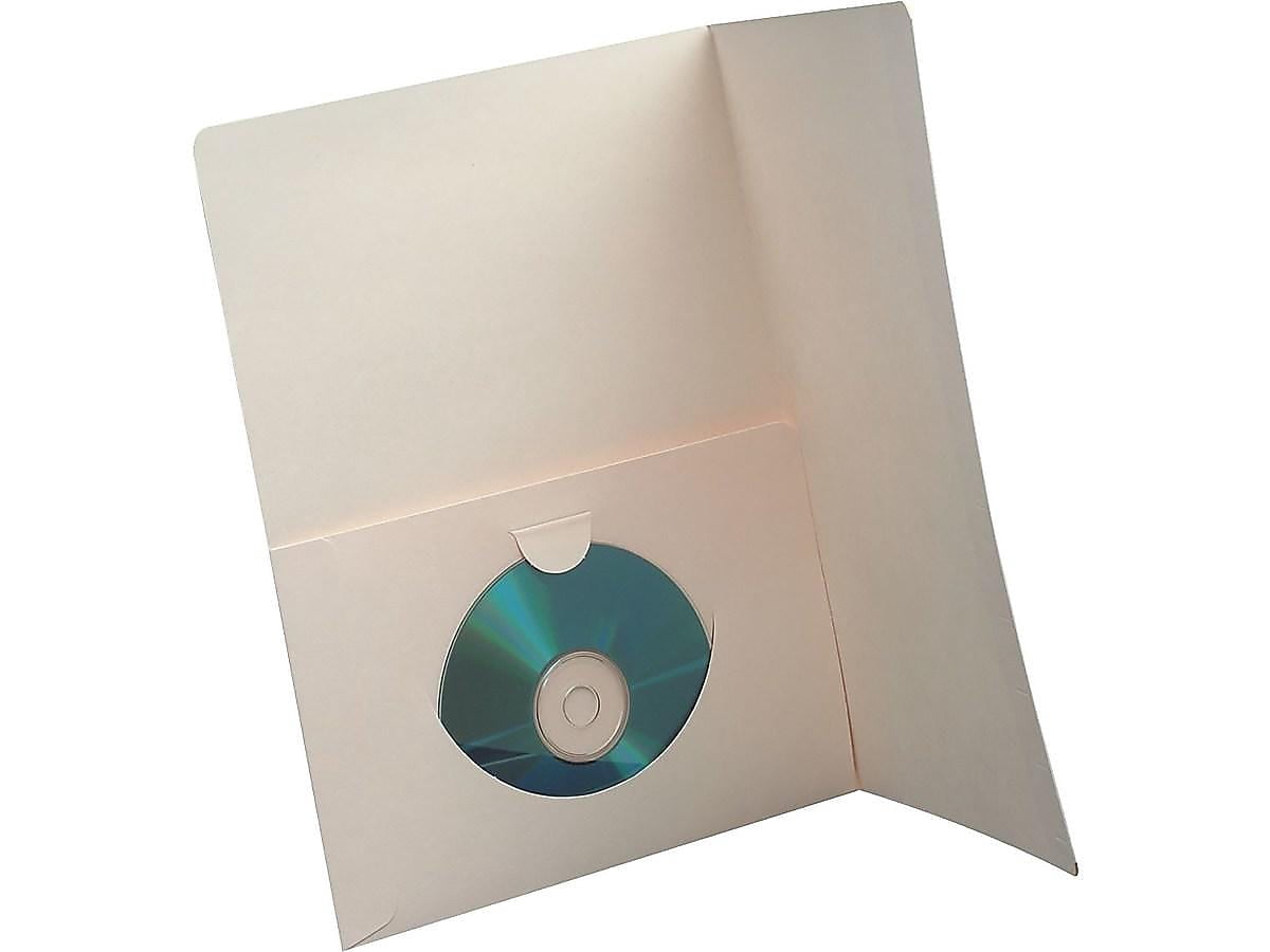 Smead 10315 File Folders with Media Pocket, Straight Top Tab, Letter, Manila, 50/Box