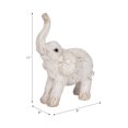 thumbnail image 2 of Modern Resin Elephant Figurine for Home Decor - Decorative Object for Bathroom, Living Room, and Shelf Accent - Ornaments for Office, Entryway Display, or Coffee Table Decor - 11", White, 2 of 11