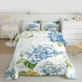 thumbnail image 2 of Homewish Blue Hydrangea Bedding Comforter Set,Natural Flower Floral Twin Comforter Sets,Green Monstera Leaf Bedding Set For Girl Boy,Microfiber Bedroom Decor Reversible,2 Pieces, 2 of 8