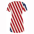 thumbnail image 5 of ICHUANYI Clearance Women Casual V-Neck Short Sleeve Summer Print Knee-Length Dress For Beach(White, XXL) ICHUANYI WER2023081508035, 5 of 5