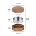 thumbnail image 2 of Fankiway Round Wood Ashtray Household Living Room with Cover Fly Ash Proof Stainless Steel Ashtray with Cover, Home & Kitchen Product, 2 of 9