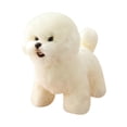 thumbnail image 3 of Perro Animal relleno muñeca Bichon Frise perro juguete realista simulación perro muñeca cachorro juguete de peluche para cumpleaños vacaciones Día de, 3 of 8