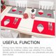 thumbnail image 3 of Inteprter Mantel de Navidad para el hogar, mantel rectangular para exteriores, alfombrilla para tenedor, rojo, gris, antiescaldado, alfombrilla para Kits de decoración para fiestas Rojo Inteprter HA070663-01, 3 of 6