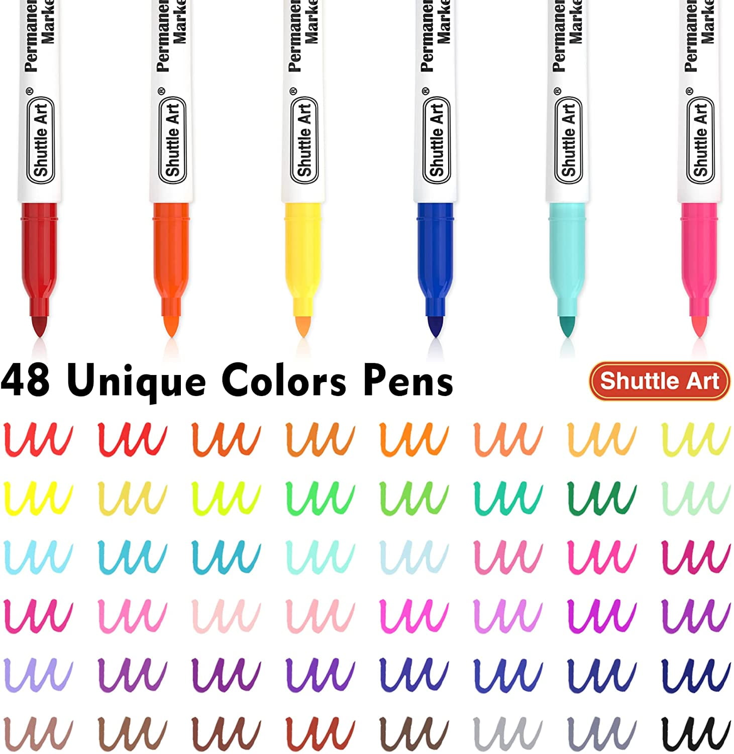 Shuttle Art Oil-based Marker Color Pen Marker Set Art Marker Fine print  48color