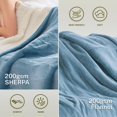 thumbnail image 3 of Heat Blanket \uDx\uD Throw Soft Flannel & Sherpa Reversible Electric Blanket with Heat Settings Timer Setting and Hours Auto-Shut Off, 3 of 7