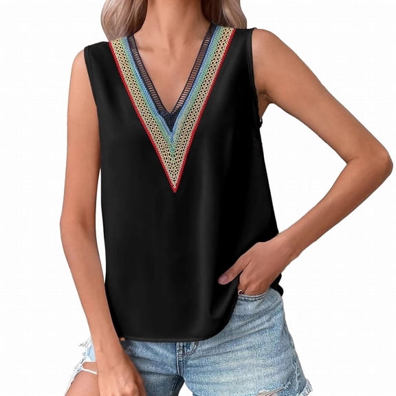 Vedolay Tube Top Womens Sleeveless Active Tank Tops Ruffle Loose Tunic Blouse Shirt,Black M