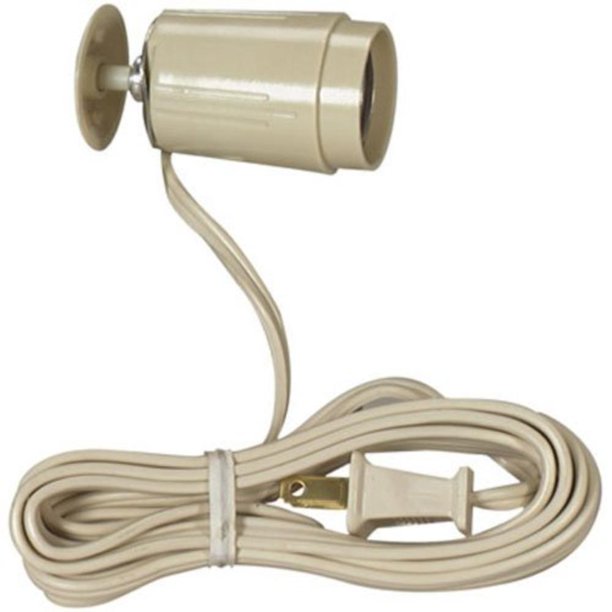 60W IVY Closet Light, 60W, 120V, Ivory, Automatic Closet Light, 9', 18/