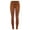 MOCHA, variant on FashionMille Women's Solid Basic High Waisted Elastic Jersey Full Length Leggings Pant