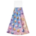 thumbnail image 2 of 2 Pieces Bathroom Towels Kitchen Towels Velcro Hand Wipes Dish Cloths & Dish Towels Washroom Towels Face Towel Hand Wipes Heart Candy, 2 of 7