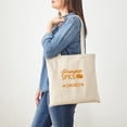 thumbnail image 3 of CafePress - Campfire Pumpkin Spice Sweater S'mores Flanelle - Unisex Canvas Tote Bag, Beige, 1-Piece, 3 of 6