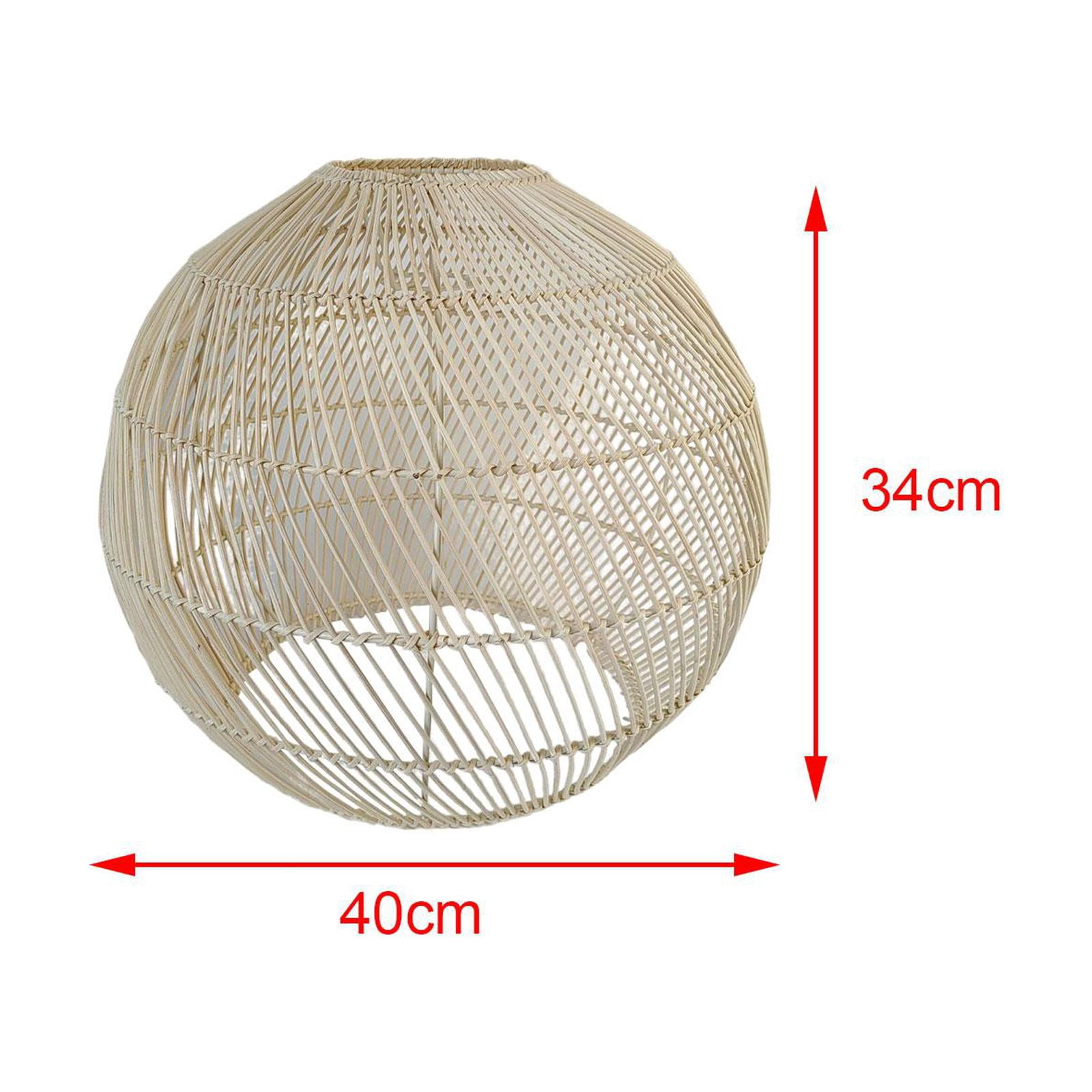 Rattan Lampshade Pendant Light Cover Lights Fixture Basket Chandelier Lamp Shade Ceiling Pendant Lamp Shade for Cafe, Bedroom, Stair, Hotel