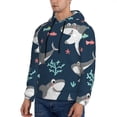 thumbnail image 2 of Bingfone Friendly Smiling Sharks Men'S Drawstring Hoodie Long Sleeve Pocket Sweatshirts-Xx-Large, 2 of 9