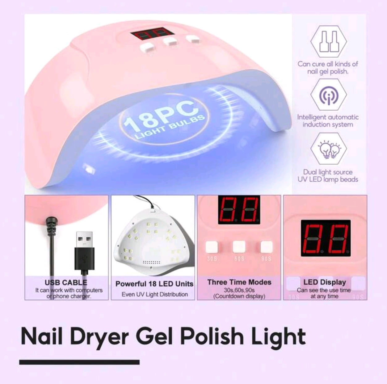 60-Color Acrylic Nail Kit with Drill & UV Light - All-In-One Complete Manicure Set for Beginners & Pros, Home Salon, Non-Toxic, Great Gift for Women