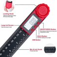 thumbnail image 3 of 360 Degree Dual Scale Digital Angle Protractor, 200mm Angle Ruler with LCD Display and Lock Function, Protractor for Engineering, Woodworking, Construction and Measurement, 3 of 5