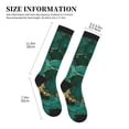 thumbnail image 2 of Lsque Green Gold Glitter Pattern Sport Compression Socks for Men & Women 15-20 mmHg Knee High Nurse Pregnant Running Medical and Travel Athletic, 2 of 6