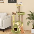 thumbnail image 4 of Gymax Avocado Cat Tree Multi-level Cat Tower w/ Private Condo Cat Self-grooming Brush, 4 of 10