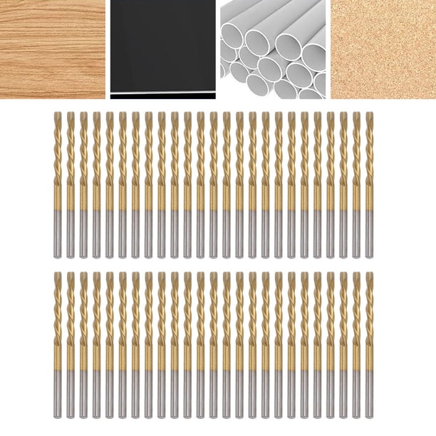 50 piezas brocas de 1/8 ", Juego de Brocas de Cobalto Helicoidales de Acero de Alta Velocidad para Metal Endurecido Acero inoxidable Hierro Fundido Carpintería Plástico 1/8
