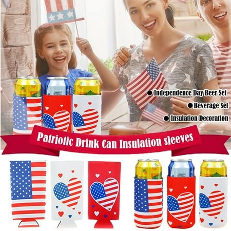 

Kitchen Organization Insulation Day Decoration Set Beverage Patriotic American Independence Kitchenï¼Dining & Bar Supplies