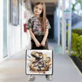 thumbnail image 6 of Haosy 3 Ring Zipper Binder with Shoulder Strap Waterproof Trapper Keeper 2 Inch D-Ring 500 Sheets Capacity, Orange Cute Dinosaur, 6 of 6