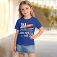 thumbnail image 2 of Ruyang 4th of July T Shirts for Kids America Flag Print Patriotic Crewneck Short Sleeve Summer 250th Anniversary Tee Tops, 2 of 4