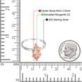 thumbnail image 5 of Solitaire Marquise Ring Morganite CZ 925 Sterling Silver Size 5, 5 of 7