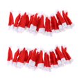 thumbnail image 1 of 40Pcs Santa Hat Cup Botellas Cubierta de Navidad Decoración Navideña para, 1 of 8
