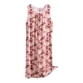 thumbnail image 3 of LIZUOJUN Under $5 Lounge Dress Nighties Long Nightgowns For Women Sleeveless Round Neck Floral Print Loose Maxi Length With Side Pockets Plus Size Breathable Summer Indoor Loungewear 3XL, 3 of 3