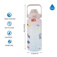 thumbnail image 4 of Muyoka Botella de agua motivacional de 2 litros con marcas de tiempo Jarra de agua de gran capacidad Botella de bebida deportiva portátil Muyoka Hogar, 4 of 7
