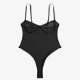 thumbnail image 6 of BKQCNKM Black Long Sleeve Bodysuit Women Body Suits For Womens Women'S 1 Piece Backless Mesh Bodysuit Neck Lace Up Sheer Teddy Nightie Lace Up underwear Fishing Net Underwear Sleepwear, 6 of 7