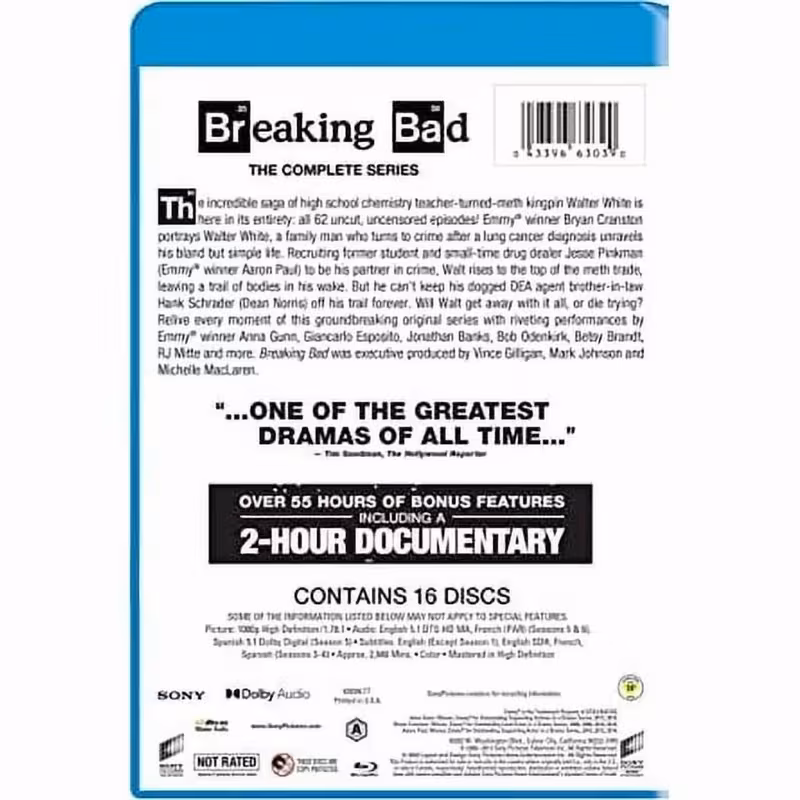 thumbnail image 2 of Breaking Bad Complete Series Seasons 1–5 Blu-ray Box Set – Award-Winning Crime Drama Collection, 2 of 3