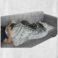 thumbnail image 6 of Loon Soft Flannel Fleece Throw Blanket, Monochrome Design of Loon Swimming Drawn by Hand Seabird Artwork, Cozy Plush for Indoor and Outdoor Use, 60" x 80", Charcoal Grey and White, by Ambesonne, 6 of 6