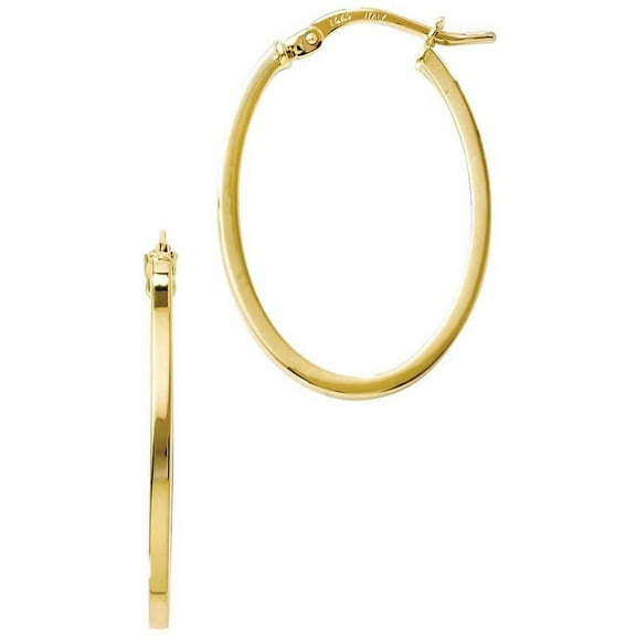 Primal Gold 10 Karat Yellow Gold Oval Hoop Earrings