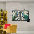 thumbnail image 3 of Stupell Industries Traditional Floral Peacock Pride Black 2pc Floating Frame Art Set, 25 x 31 each, by Kim Allen, 3 of 7