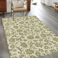 thumbnail image 4 of Area Rug for Living Room, Green Floral Non-Slip Indoor Large Carpet for Bedroom/Dining Room, Vintage Rustic Botanical Spring Washable Low-Profile Rectangle Floor Mat Runner Rugs - 3 x 5 Ft, 4 of 7
